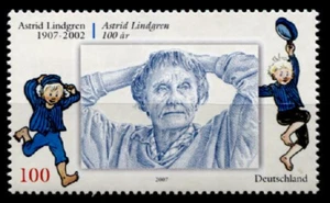 Schriftstellerin Astrid Lindgren. Michel aus Lönneberga . 1W. BRD 2007 - Bild 1 von 1