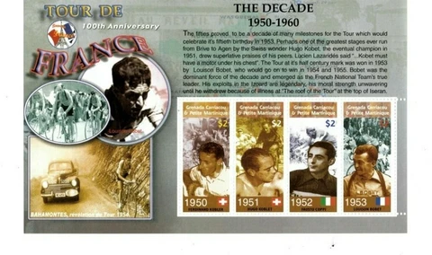 Grenadines 2003  - Tour De France  - Sheet of Four  - MNH Cover