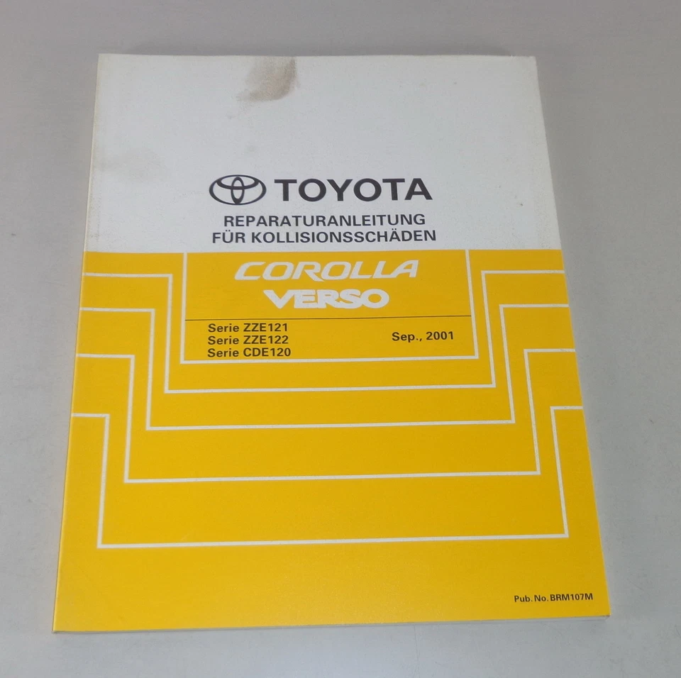 Manual De Taller Toyota Corolla Verso Carrocería Desde 09/2001 - Imagen 1 de 1