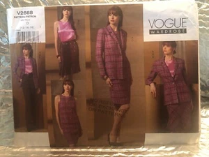 Vogue Pattern V2888 JACKET TOP DRESS SKIRT PANTS Misses Sz 12-16  - Picture 1 of 2