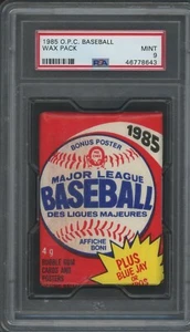 1985 O-Pee-Chee (O.P.C.) Baseball Sealed/Unopened Wax Pack - PSA 9 - MINT - Picture 1 of 2