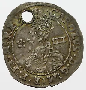Charles i Oxford Mint Groat 1644 mm Floriated Cross S2985 - Bild 1 von 5