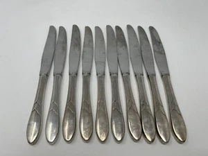 10 Vintage ONEIDA COMMUNITY Silverplate Flatware LADY HAMILTON Dinner Knives - Picture 1 of 2