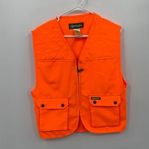 Remington Youth Sleeveless Multi Pocket Zip Front Vest Solid Orange Size 18 - Picture 1 of 8