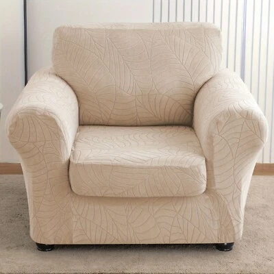 Funda Sillón Impermeable Patrón Hoja Jacquard Elástica con Funda de Cojín Foto 1 de 4