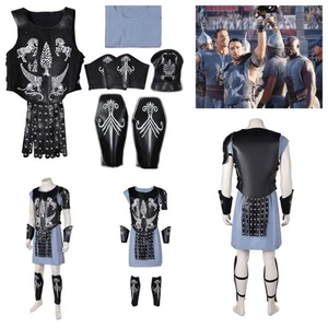 Gladiator 2024 Maximus Cosplay Costume Halloween party Black Blue Battle Outfits - Picture 1 of 12
