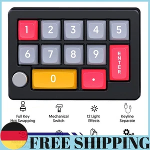 Gaming Mechanical Keyboard 12 RGB Lighting Effects Number Keyboard with Knobs - Bild 1 von 21