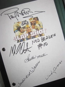 Slap Shot Signed Film Movie Script X5 Hockey Paul Newman Michael Ontkean reprint - Picture 1 of 1
