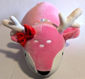 Pillowfort rosa Hirsch Rentier 3 Pfund gewichtetes Plüsch 20 Zoll Kissen Spielzeug Kinder Jugendliche neu - Bild 1 von 6