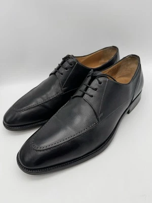 Santoni Men’s Black Leather Oxford Dres Shoes Made In Italy Size 10.5 EE - Image 1 of 4