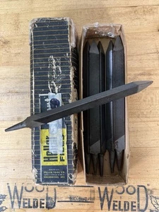 6 pc Box of Vintage Heller Machine Point Saw Files - 7" - Made in USA - NOS - Picture 1 of 3