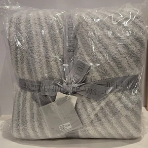 Barefoot Dreams 54"x72" CozyChic bedeckt mit Gebet Sunburst Decke Platin NEU - Bild 1 von 4