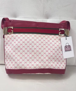 Gucci Shoulder Vintage Bag White Red Authentic Certified - Foto 1 di 16