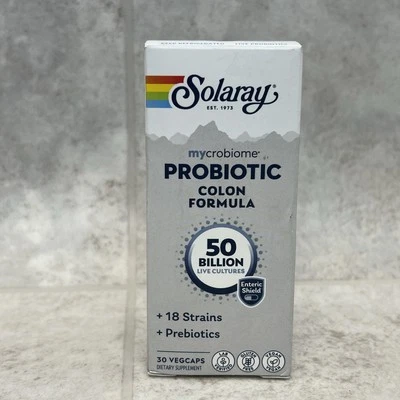 Solaray Mycrobiome Probiotic Colon 50 Billion CFU 30 VegCaps Microbiome-12/2025+ - Image 1 of 3