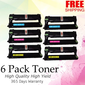 6 Pack DR223 CMYK for Brother HL-L3230CW HL-L3270CDW MFC-L3710CW Printer - Picture 1 of 3