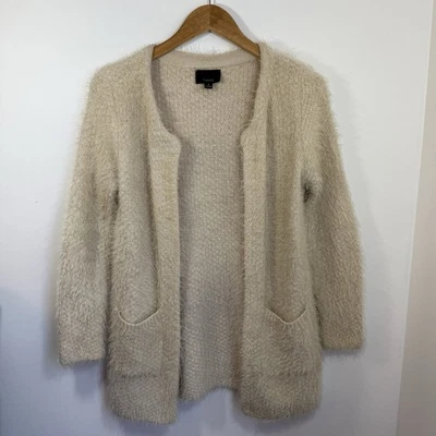 Lumiere Fuzzy Soft N Cozy Cardigan Sweater Size Small Pockets Open Front - Image 1 of 4