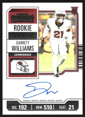 2023 Panini Contenders Variations #176 Garrett Williams Auto - Image 1 of 2