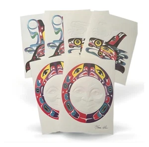 Vintage Marvin Oliver 6 Greeting Cards 3 different Images. Native American Art. - Picture 1 of 8