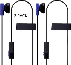Sony Playstation 4 PS4 Mono Chat Earbud, Headphone with Mic 2 pack - Picture 1 of 4