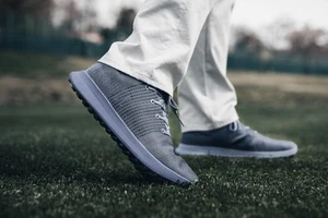 $179 Zapatos de Golf NOBULL Matryx Tejidos con Cordones Sin Tacos Hombres 8.5 Mujeres 10 Gris Azul - Imagen 1 de 10