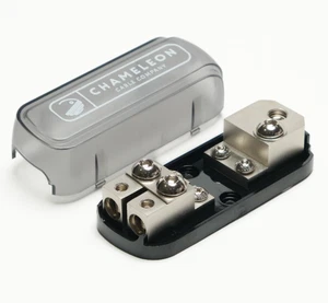 Distribution block 1 x 0 AWG in 2 x 4 - 8 AWG out ANL, mini-ANL fuses compatible - Picture 1 of 7