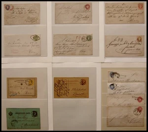 GANZSACHEN interessante Partie von 28 gebrauchten Ganzsachen von 1861- - Bild 1 von 2