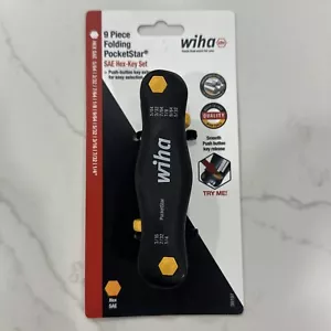 Wiha Hex Key Set 9 Piece Folding Pocketstar SAE Allen Key No. 35197 New - Picture 1 of 18