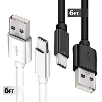 6FT USB Cable Type C Fast Charger For Samsung Galaxy S8 S9 S10 S20 Note 9 10 20 - Image 1 of 4