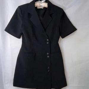 Board Room Chic Women's Single Breasted Black Dress Size Small Office Siren - Picture 1 of 8
