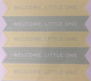 WELCOME LITTLE ONE-GREEN Stickers (48pc)Martha Stewart•Newborn•Little Girl/Boy•• - Picture 1 of 7