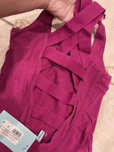 Marciano SEXY KREUZ UND QUER OFFENER RÜCKEN ROSA ENG SPANX CLUB PARTY KLEID S $ 128 NEU - Bild 1 von 12