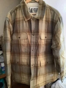 NUEVO CON ETIQUETAS Chaqueta Camisa Marmot Ridgefield Cuadros Imitación Sherpa Franela - Roble Claro Talla L - Imagen 1 de 8