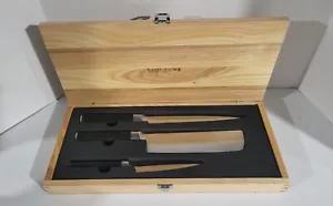 Kamikoto Kanpeki Knife Set Of 3 Piece, in Ash Box w/ Certificate of Authenticity - Picture 1 of 24