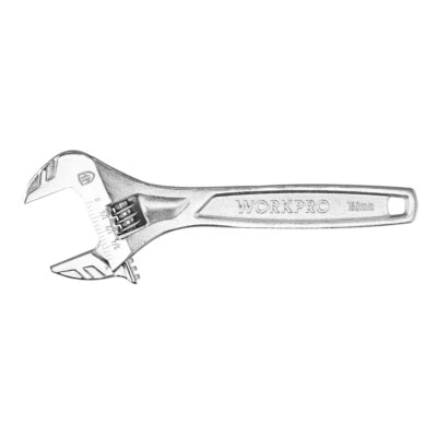 WORKPRO 6" Adjustable Wrench, Heavy Duty Open End Chrome Plated Cr-V Steel - Image 1 of 4