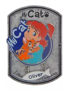 Disneyland Paris My Cat Oliver and Jenny Oliver & Company Disney Trade Pin ~ Neu - Bild 1 von 2