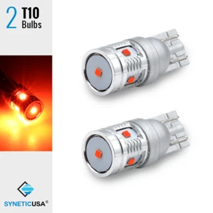 2X T10 168 2821 CSP LED Chip Red 3RD Third Brake High Mount Stop Light Bulbs - Picture 1 of 6