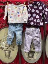 Girls Sz 12–18 MO fall/winter wear 4 PCs 2 Jeans 1 Sweatshirt 1 Fleece Jacket