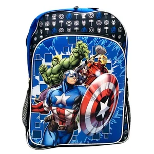 MARVEL Comics 16" Backpack Superheroes Kids Boys Large School Book Bag NEW - Picture 1 of 8