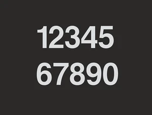 10 reflektierende selbstklebende Vinyl-Nummernaufkleber, Rollmülleimer und Outdoor EN 12899-1 - Bild 1 von 3