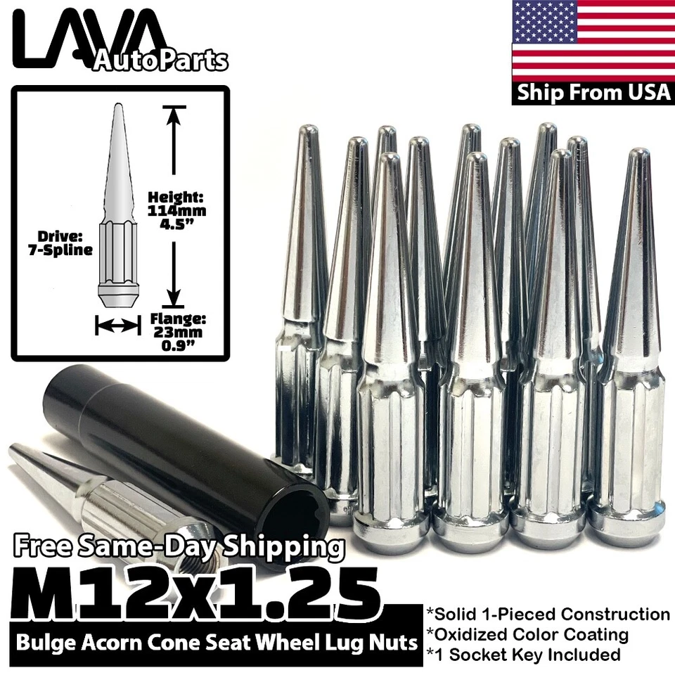 Tuerca de clavo 16x cromada 12x1,25 apta para Suzuki Ignis Ciaz Swift Chevy Spark Matiz Foto 1 de 4