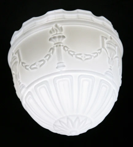 Nice Vintage Antique Satin Glass Globe Light Shade Old Era Victorian Piece Cover