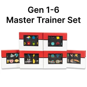 Pokemon Cartoon Anime All 8 Kanto Gym Badges Gen. 1-6 for Cosplay - Picture 1 of 10