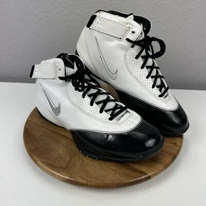 Scarpe da basket Nike Uptempo Zoom 2007 taglia 10 alte bianco/nero 316968-101 - Foto 1 di 9