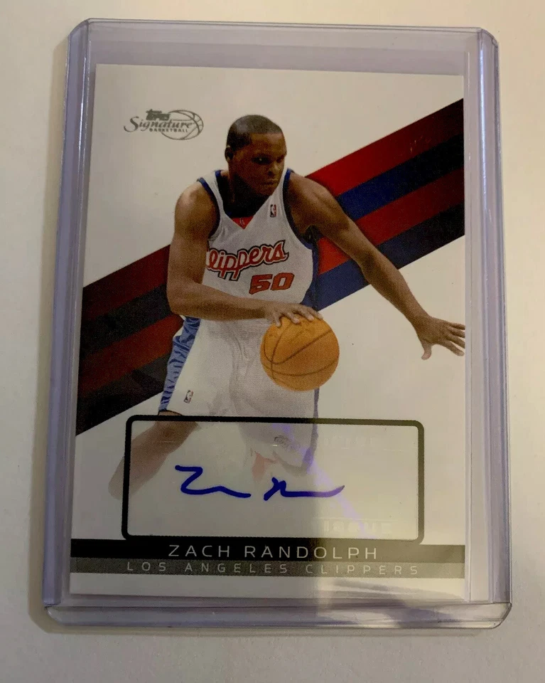 Topps Signature, Autograph, Zach Randolph, Clippers, #TSA-ZR, N/M Condition - Image 1 of 2