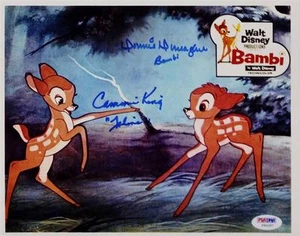 DONNIE DUNAGAN & CAMMIE KING Disney's BAMBI Dual Signed 8x10 Photo ~ PSA Sticker - Picture 1 of 3
