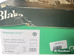 Blake Premium Puro Billetera Sobre Dl Peeling Sello Ventana 120Gsm Super Blanco Tejido - Imagen 1 de 1