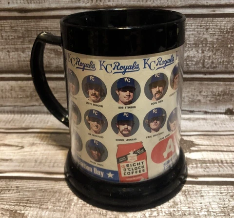 Vtg 70s Kansas City Royals Baseball Players Thermal Mug Whitey Herzog Fan SGA Cover
