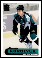 1999-00 Pacific Paramount EMERALD Alexander Korolyuk San Jose Sharks #205 R108