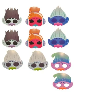 Trolls Birthday Party Face Masks - 10 Count - Picture 1 of 6