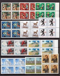 13US0004) WEST GERMAN BERLIN - 35 DIFFERENT STAMPS IN BLOCK OF 4 MNH, 140 STAMPS - Picture 1 of 3